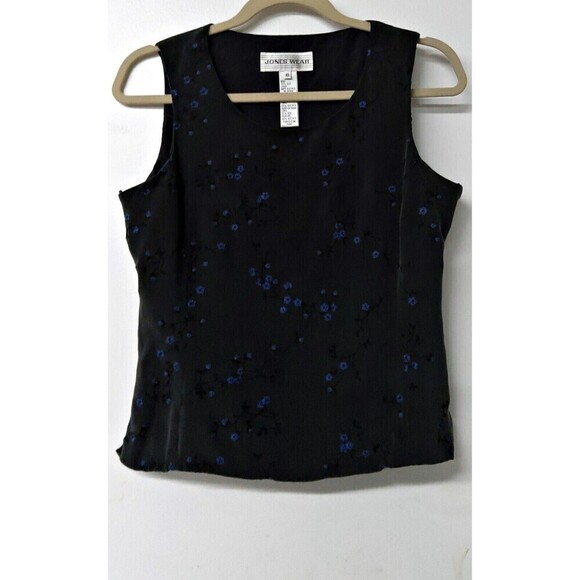JONES WEAR Body 100% Silk Floral Lined Side Zipper Tank Top (10) - Picture 1 of 5